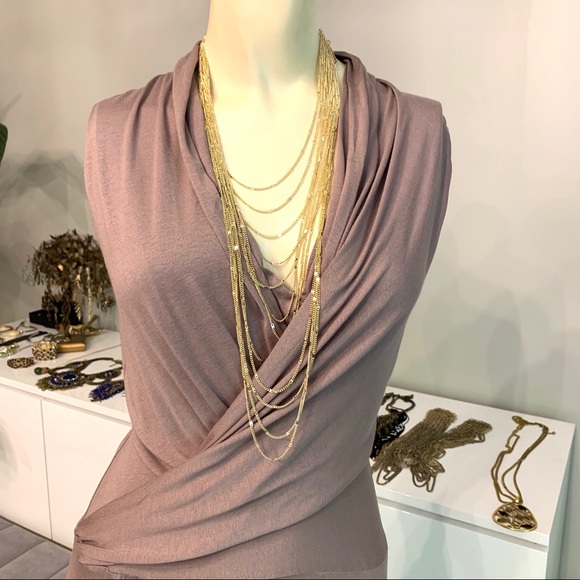 Savvy Cie Jewelry - *SOLD* Savvy Cie 18K gold plated multistrand